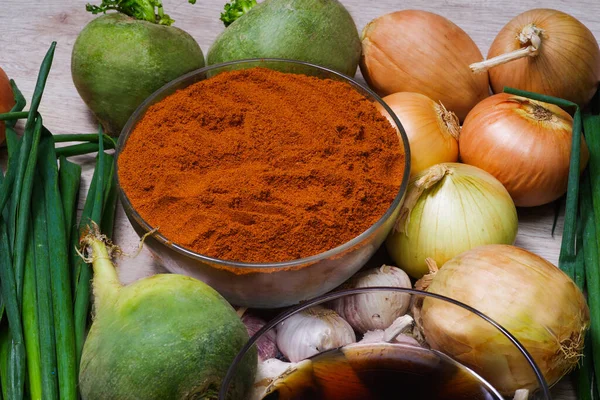 Ingredients for making Korean Kim Chi — Stock Image Ingredients Making Korean Kim Chi Stock Picture