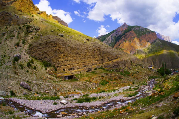 Valley Jylgylu River Village Eltyubyu Chegem Gorge — Stock Photo, Image