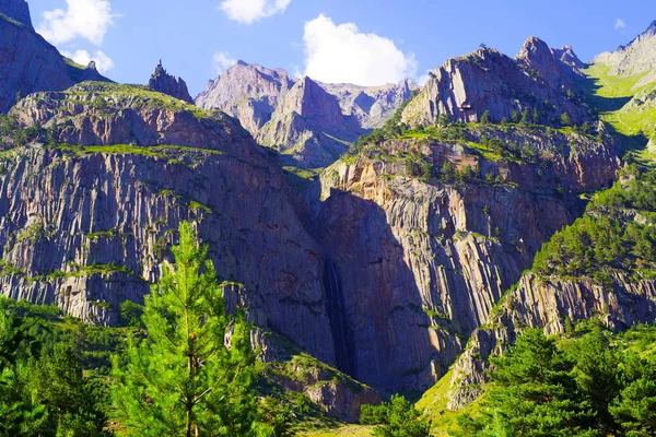 Hermosa Cascada Abai Garganta Chegem — Foto de Stock