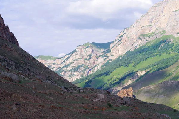 Valle Alta Altitud Bezengi República Kabardino Balkar Fotos de stock libres de derechos