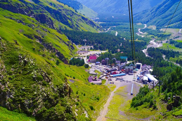 Kolejka Linowa Górę Elbrus Wąwozie Baksan — Zdjęcie stockowe