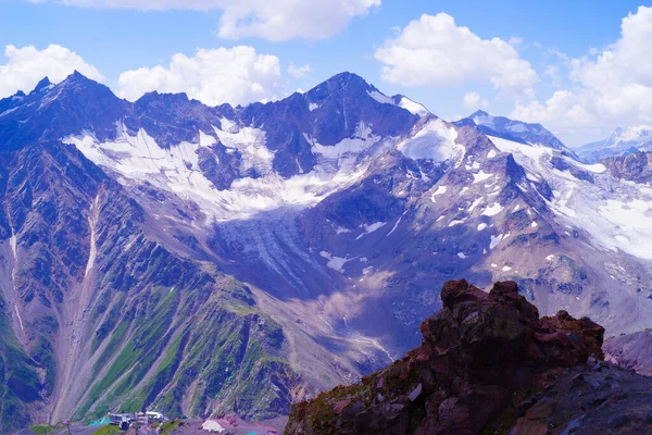 Panorama Baksan Valley Från Mount Elbrus — Stockfoto