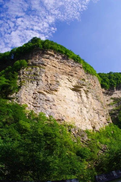 Rugged Cliffs Bezengi Valley — Stock Photo, Image