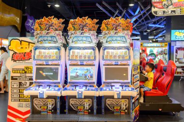 Interior of game zone