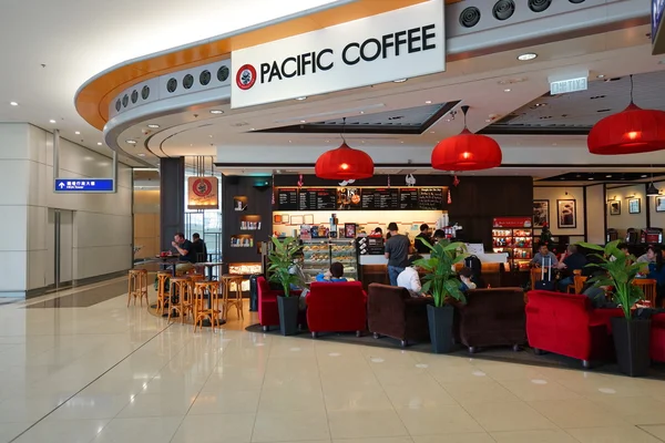 Interior of Pacific Coffee cafe