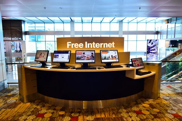 Interior do Aeroporto de Changi — Fotografia de Stock