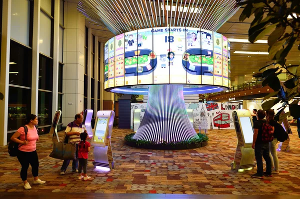 Árvore Social no Aeroporto de Changi — Fotografia de Stock