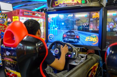 Interior of game zone
