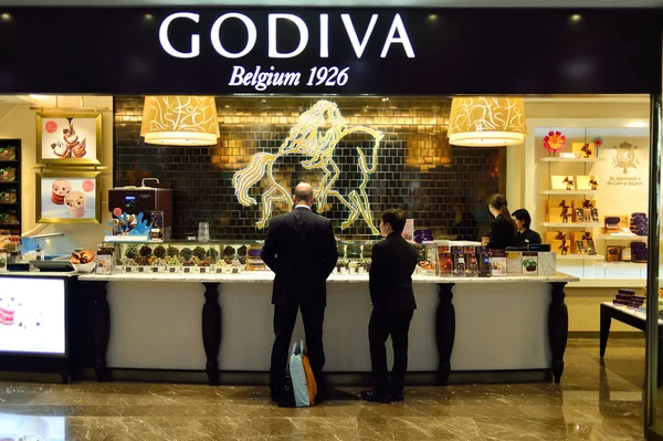 Інтер'єр магазину Godiva в торговому центрі IFC — стокове фото