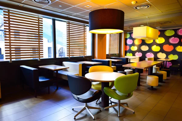 McDonald's restaurant interior — Stock Photo, Image
