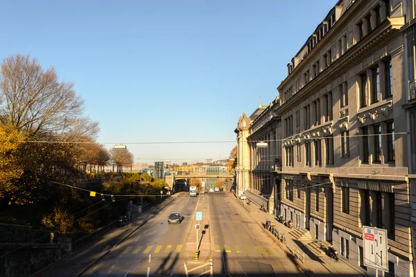 Pohled na Ženevský město — Stock fotografie