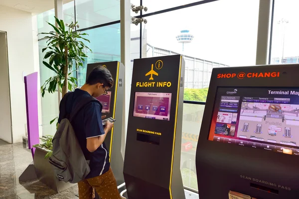 stock image Passenger in Changi Airport