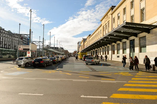 Pohled na Ženevský město — Stock fotografie