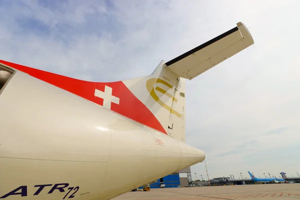 ATR-72 in Verona airport — Stock Photo, Image