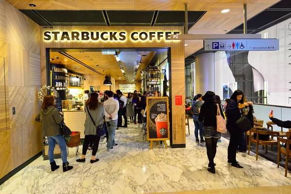 Interior of Starbucks cafe — Stock Photo, Image