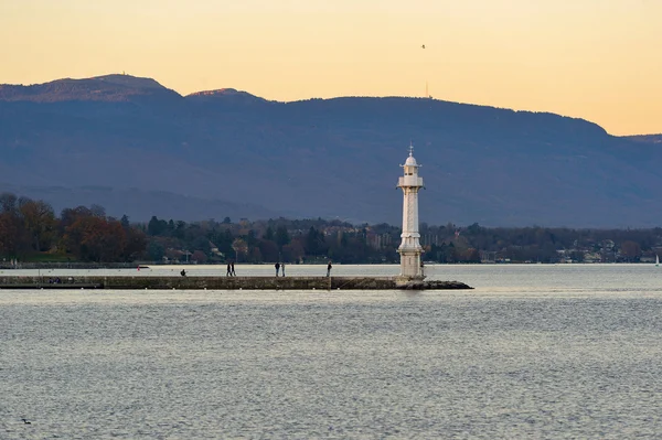 Vista do lago geneva — Fotografia de Stock