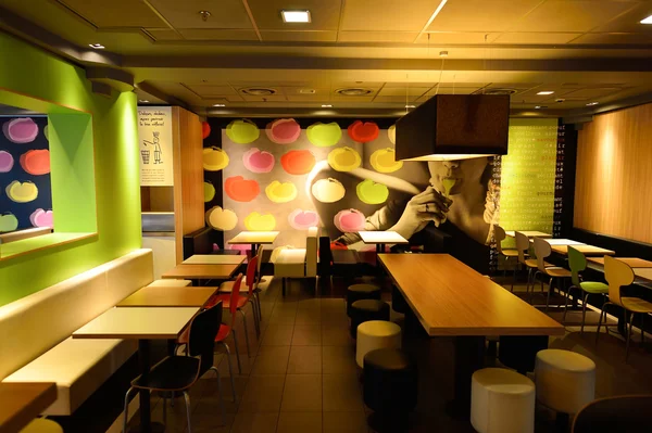 McDonald's restaurant interior — Stock Photo, Image