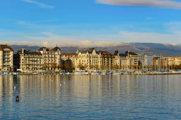 Vista do lago geneva — Fotografia de Stock