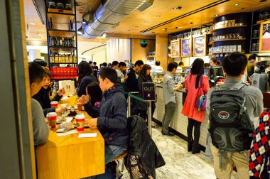 Müşteriler Starbucks Cafe