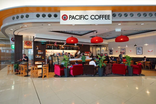 Interior of Pacific Coffee cafe