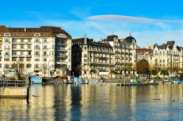 Vista do lago geneva — Fotografia de Stock