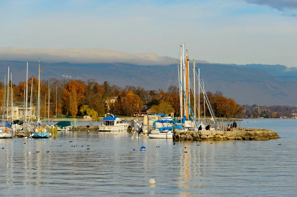 Vista do lago geneva — Fotografia de Stock