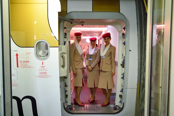 Члены экипажа Emirates — стоковое фото