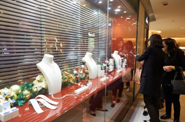 Hong Kong 'daki alışveriş merkezi.