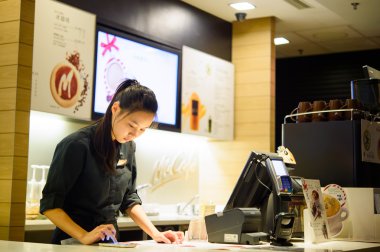 Çin'de Mccafe barista