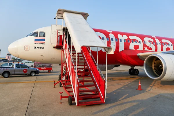 Thai AirAsia A320 в U-Tapao — стоковое фото