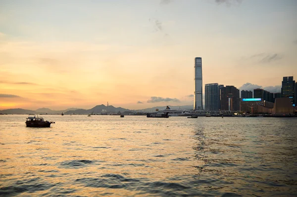 Vista de Kowloon en el crepúsculo — Foto de Stock