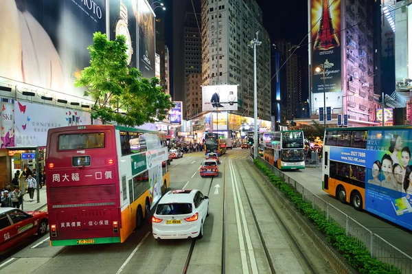 香港晚上的情况 — 图库照片