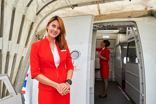 Crew member of Thai AirAsia A320 — Stock Photo, Image