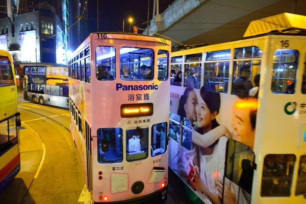 Hongkong på natten — Stockfoto