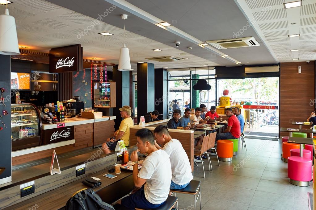 Inside of McDonald 's restaurant - Стоковое редакционное ...