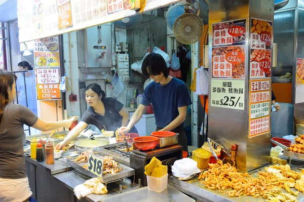 Café de rua em Mongkok — Fotografia de Stock