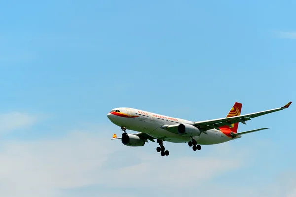 홍콩 항공 항공기 착륙 — 스톡 사진