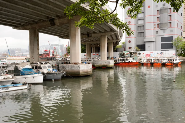 Unterschlupf für Taifune in Causeway Bay — Stockfoto