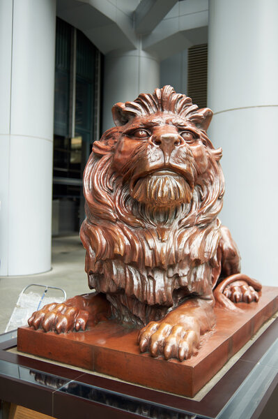 lion statue of HSBC Main Building