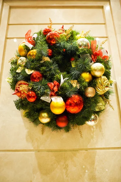 Christmas decoration on the building — Stock Photo, Image