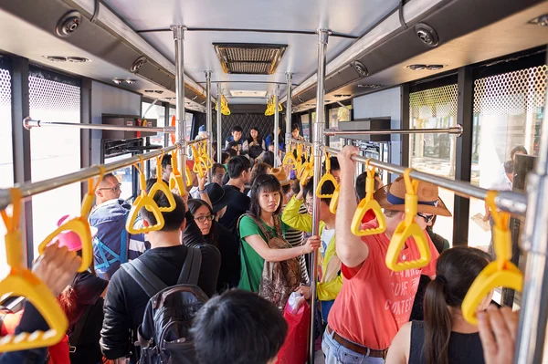 passengers in the bus at U-Tapao