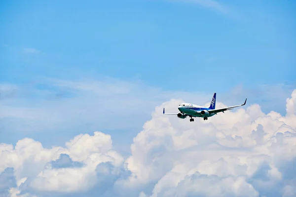 Atterraggio aereo ANA — Foto Stock