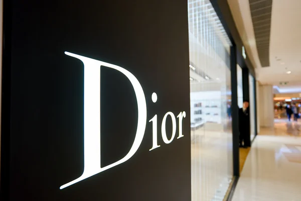 Dior Logo on wall — Stok fotoğraf