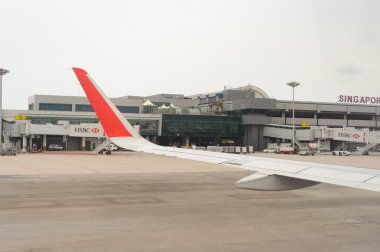 Uçak havaalanından görünümünü