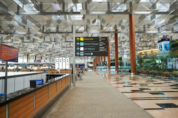 Interieur van Changi Airport — Stockfoto