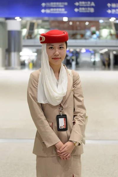 Emirates havaalanı personeli — Stok fotoğraf
