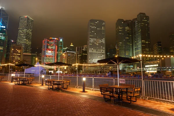 Hong Kong à noite — Fotografia de Stock