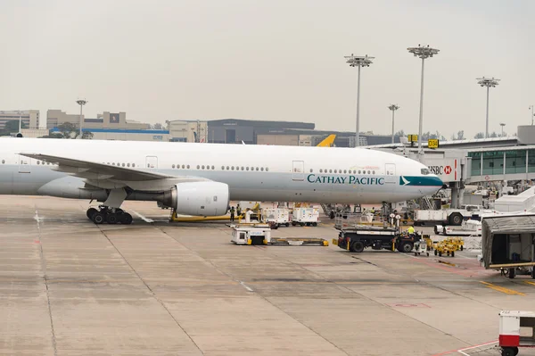 Cathay Pacific Boeing 777 Changi Airpor — Stockfoto