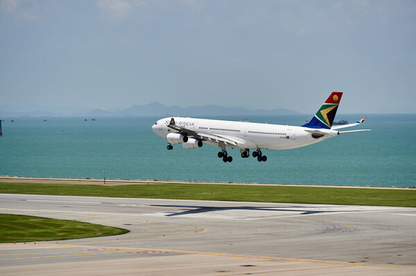 South African Airways aircraft landing