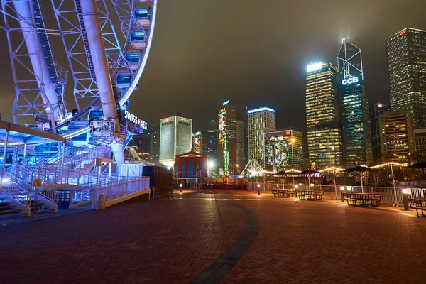 Hongkong på natten — Stockfoto